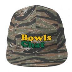 Cotton Five Panel Cap with Embroidered BowlsChat Name